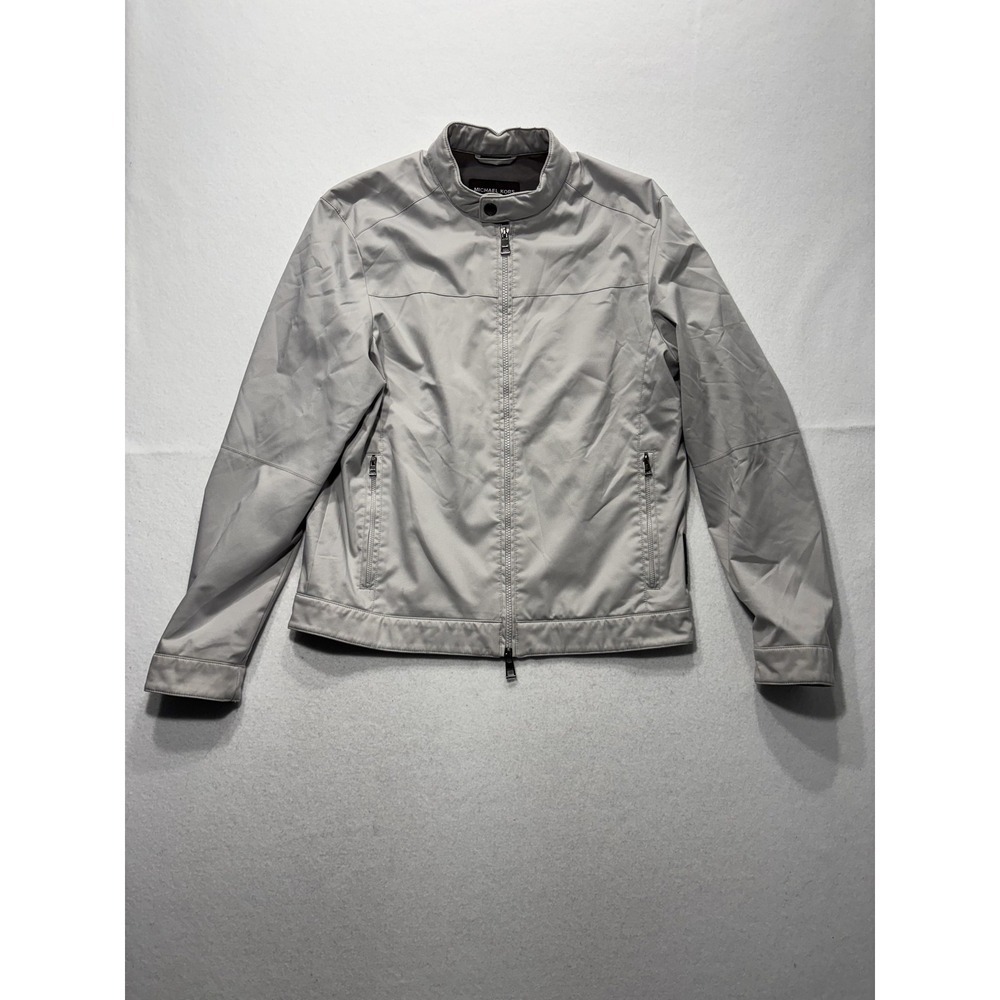 Michael Kors Jacket Mens Medium Gray Travel Engineered Full Zip Windbreaker